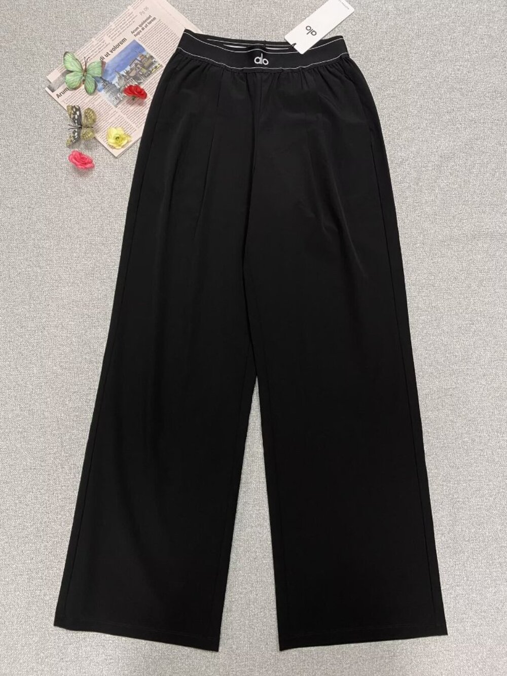😍ALO Yoga Suit Up Trouser Black(Regular)🏆Wide-Leg Trousers/Lightweight/Chic - Picture 2 of 8